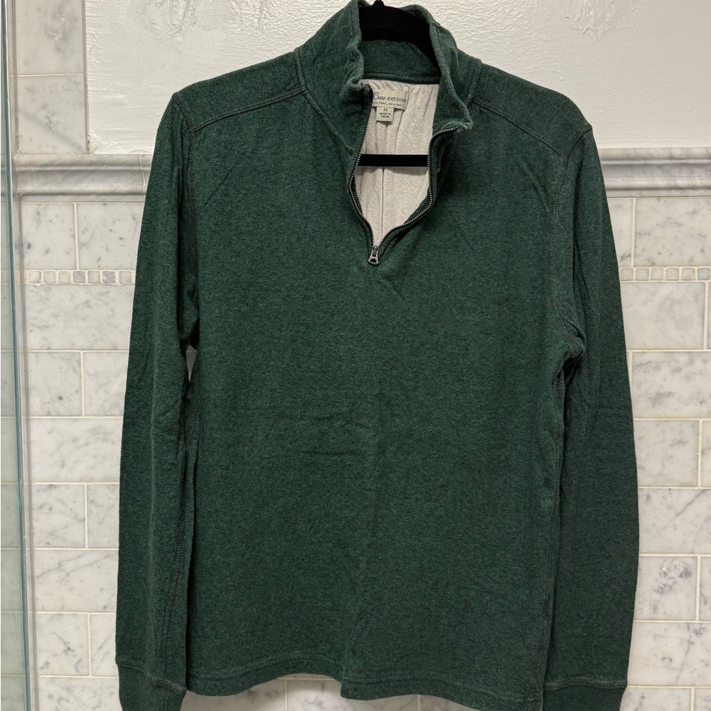 Men's Green Half-Zip Sweater